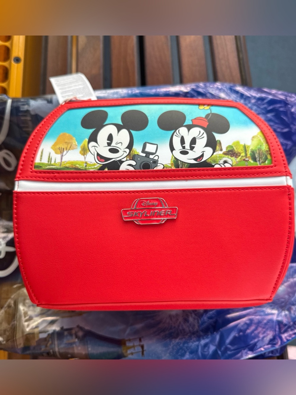 Disney Parks Loungefly Skyliner Shoulder Bag Purse Mickey Mouse Donald Duck NEW